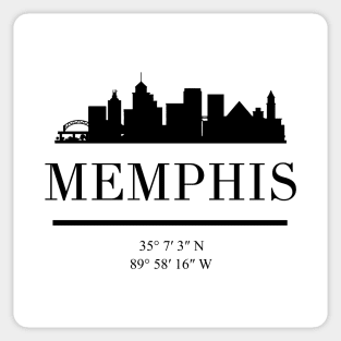 MEMPHIS TENNESSEE BLACK SILHOUETTE SKYLINE ART Sticker